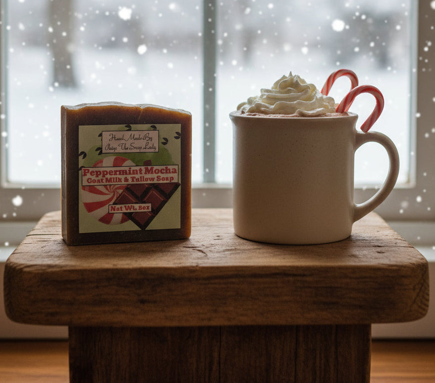 Peppermint Mocha Goat Milk and Tallow Soap