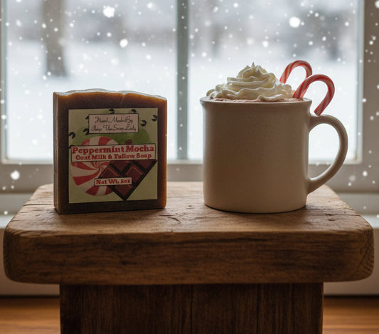 Peppermint Mocha Goat Milk and Tallow Soap