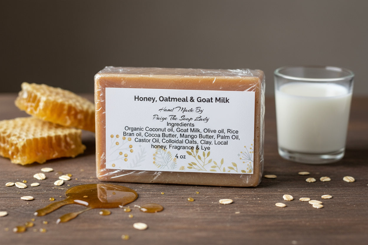 Honey and Oatmeal Soap HONEY OATMEAL AND GOATS MILK